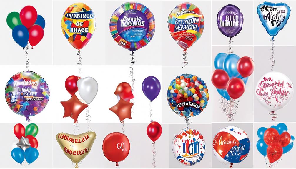 different balloon types identified
