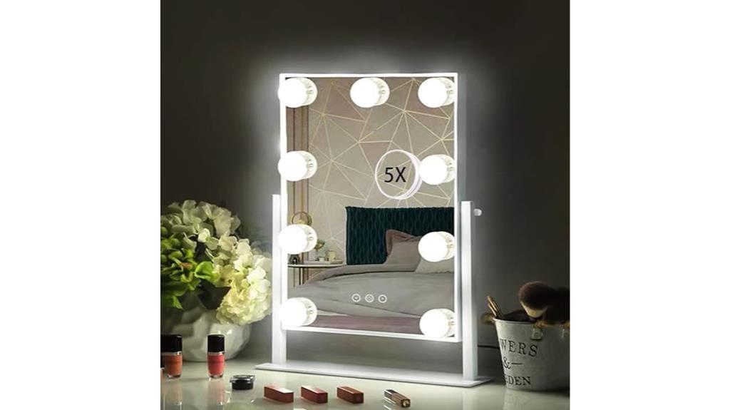 dimmable hollywood vanity mirror