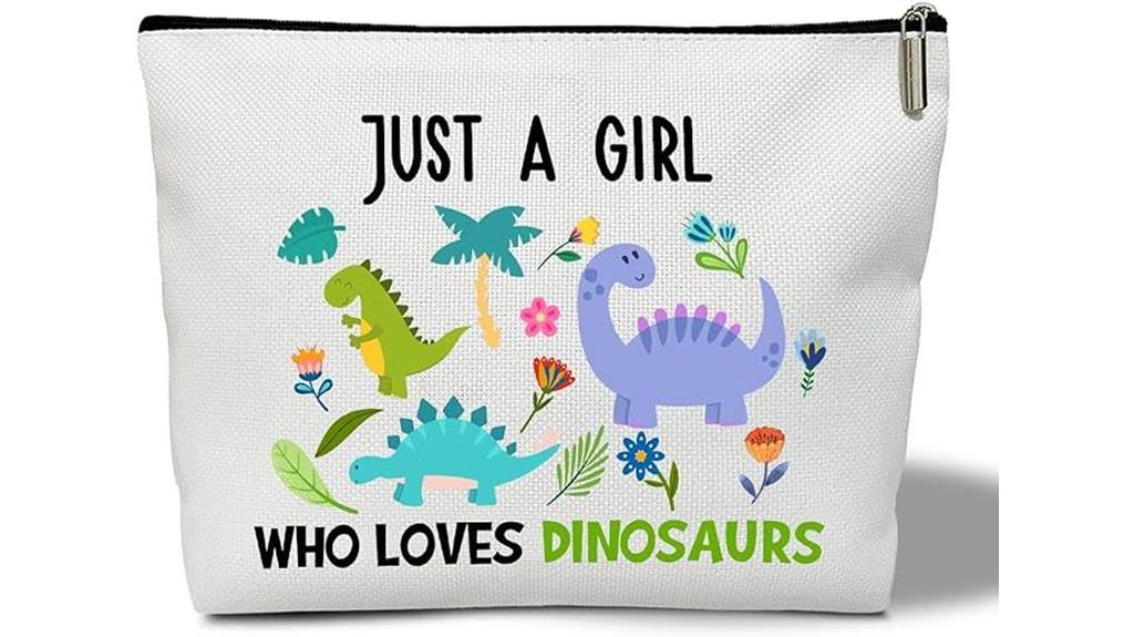 dinosaur loving makeup bag gift