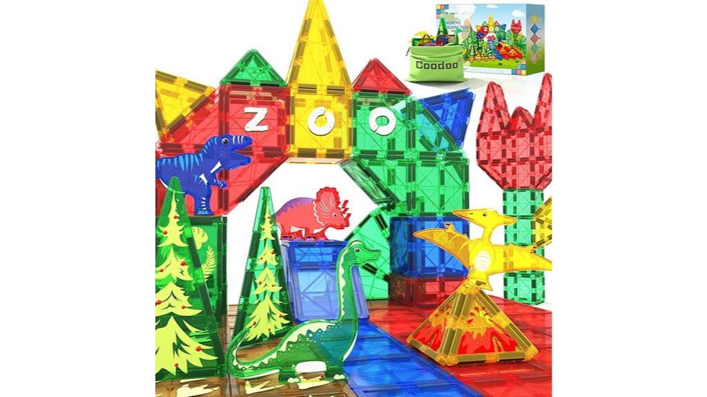 dinosaur themed magnetic building toys