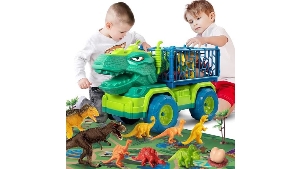 dinosaur themed truck toys for kids aged 3 5 years