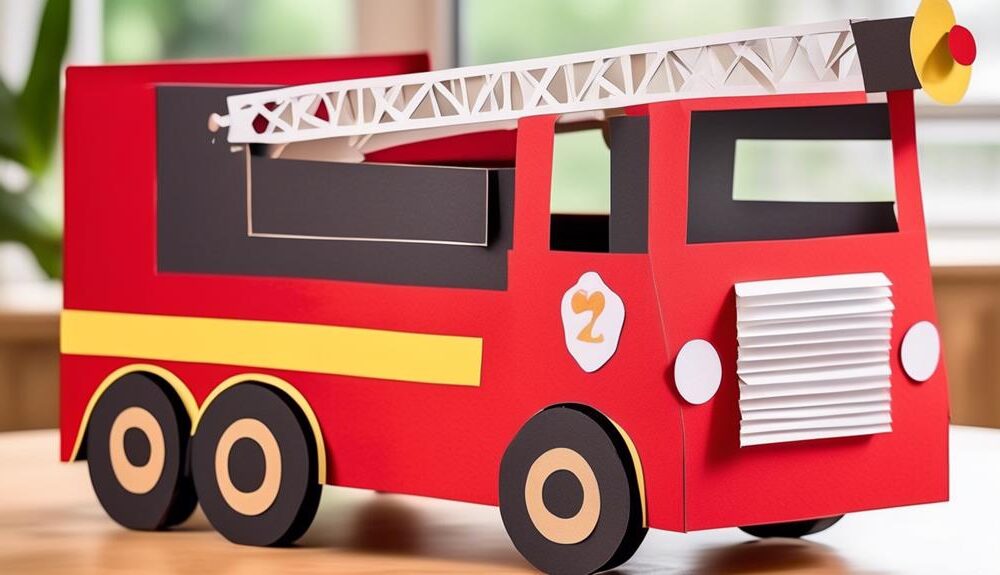 diy fire truck valentine