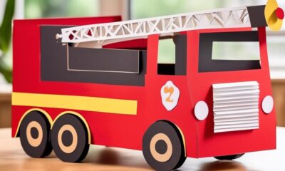 diy fire truck valentine