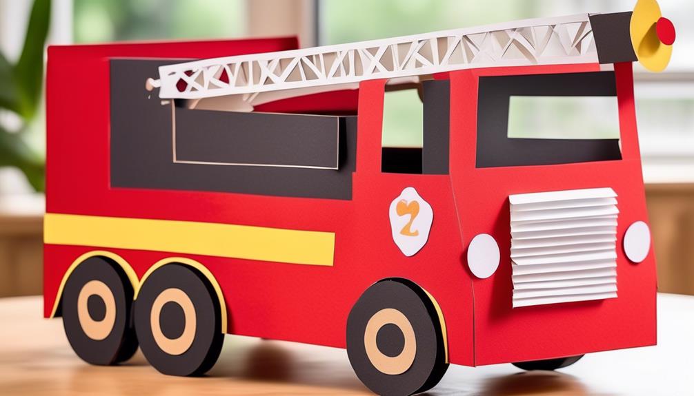 diy fire truck valentine