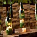 diy hanging wine bottle lantern