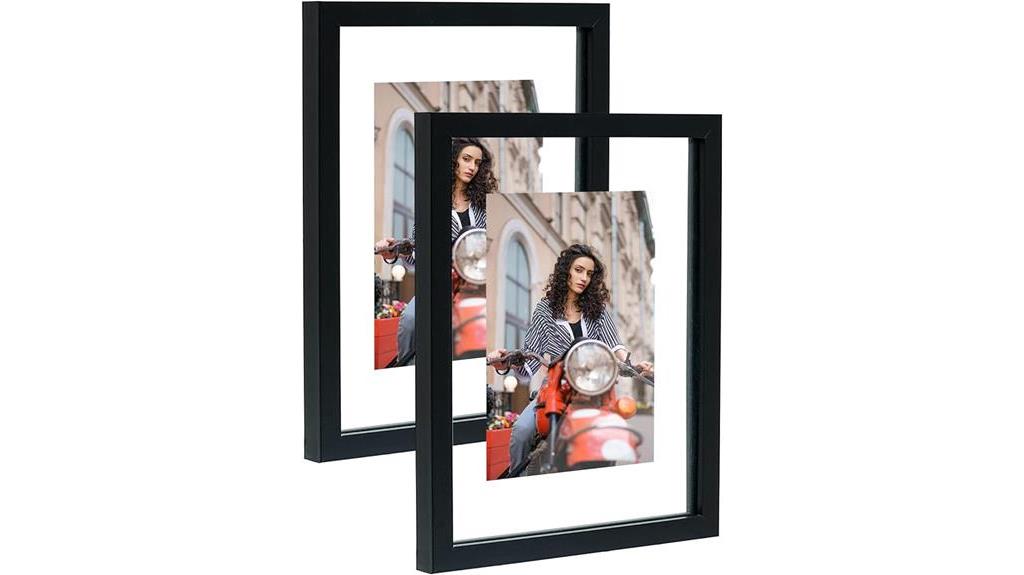 double glass floating frames