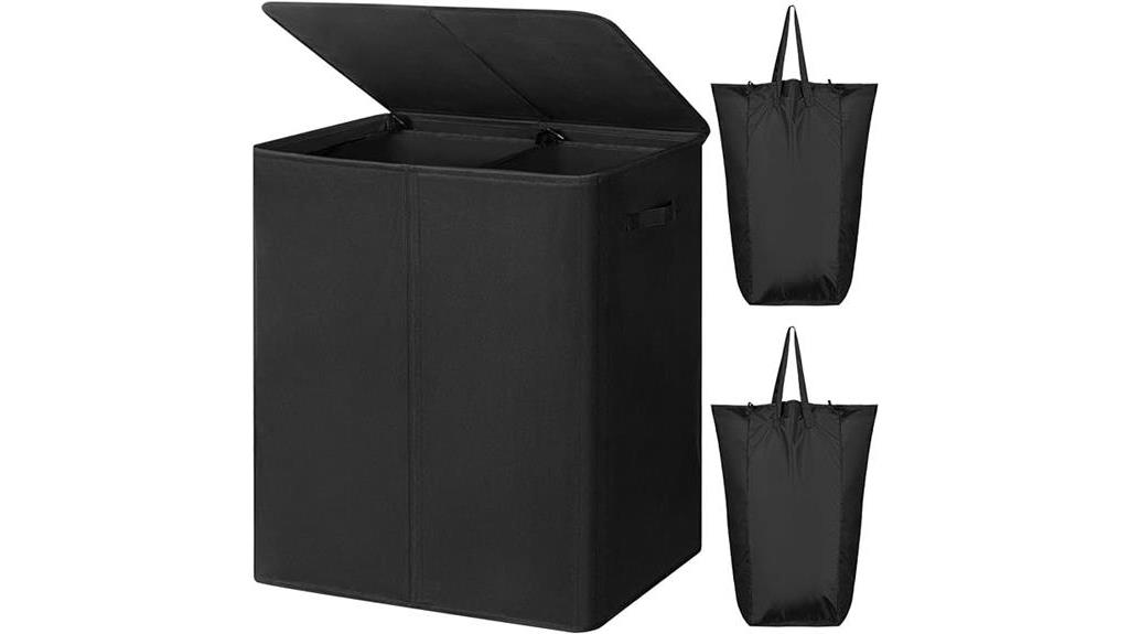double hamper with lid