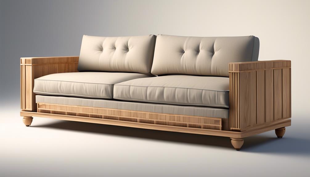 double sofa bed construction