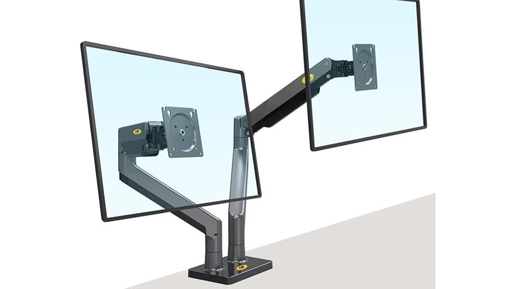 dual monitor arm mount
