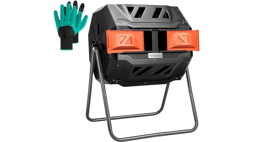 dual rotating outdoor composter