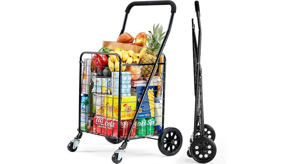 dual swivel wheels for groceries