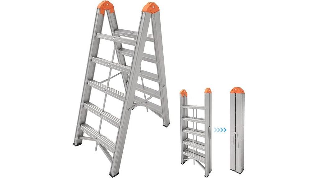 durable aluminum 5 step ladder