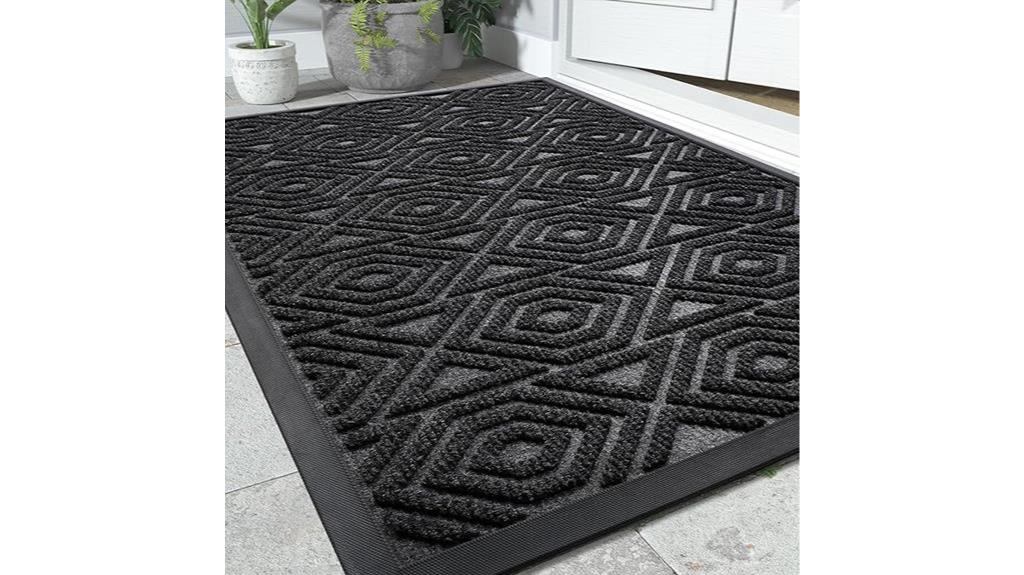 durable black welcome mat
