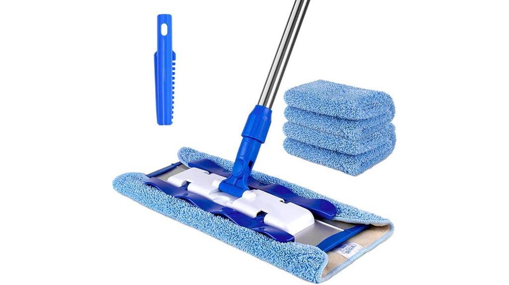durable microfiber mop with stainless steel handle