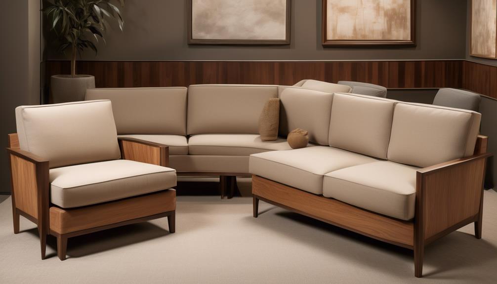 durable square arm sofa