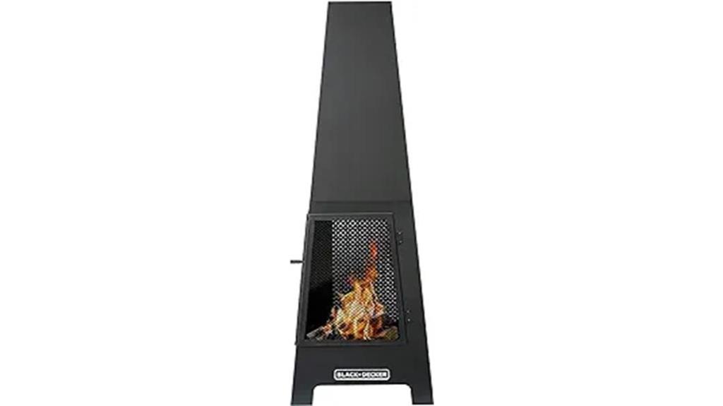 durable steel chiminea for outdoor use