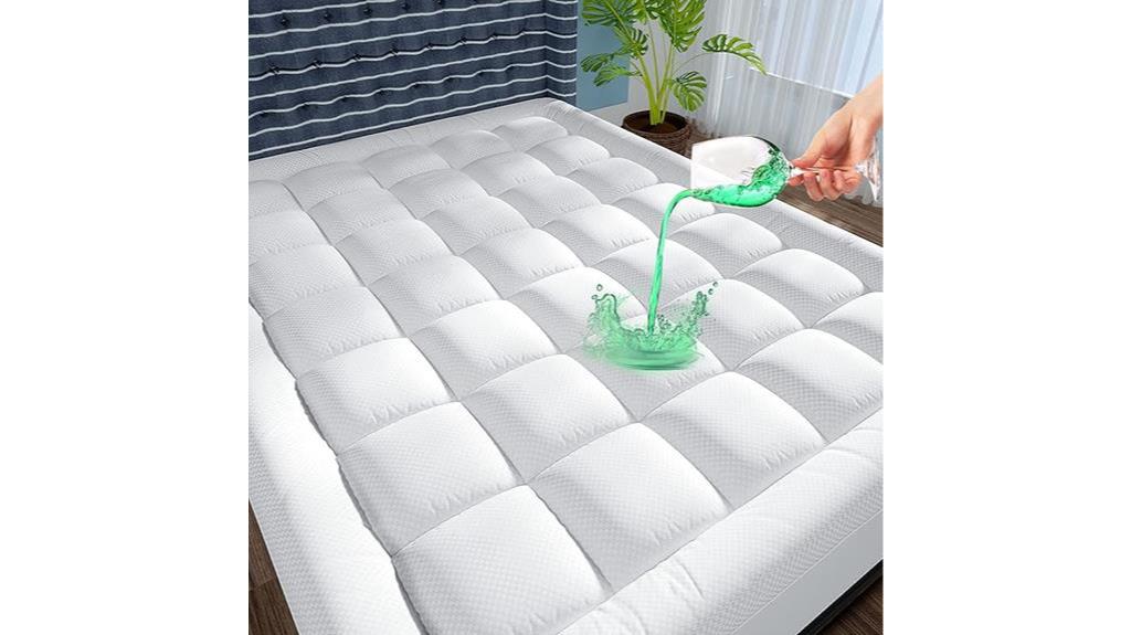 durable waterproof queen sized mattress pad