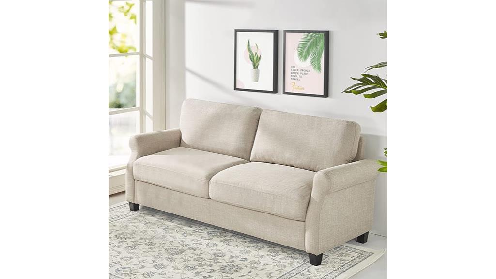 easy assembly beige sofa