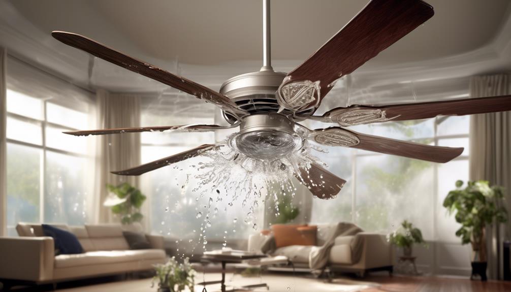 effects of wet ceiling fan