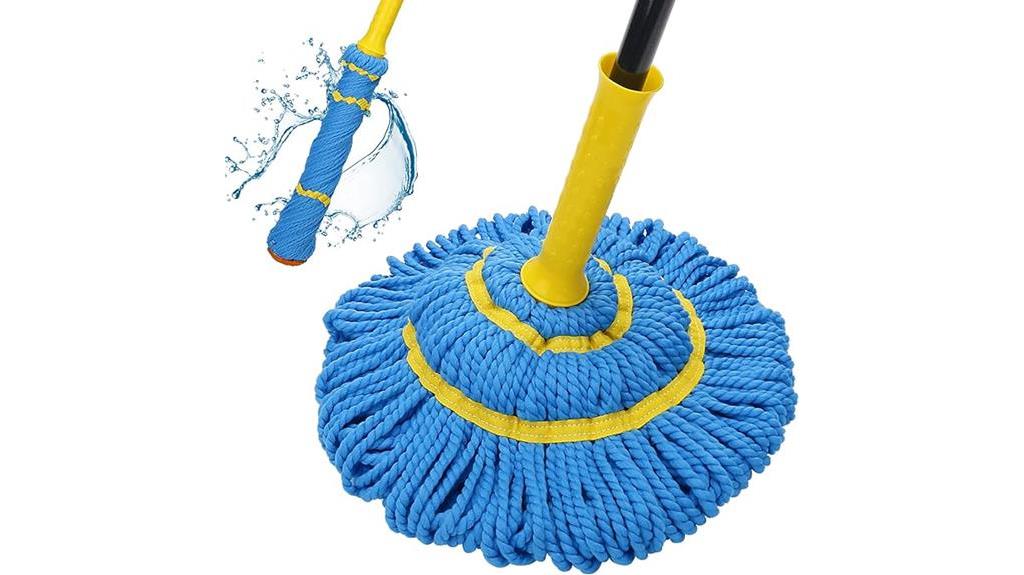 efficient long handled self wringing mop