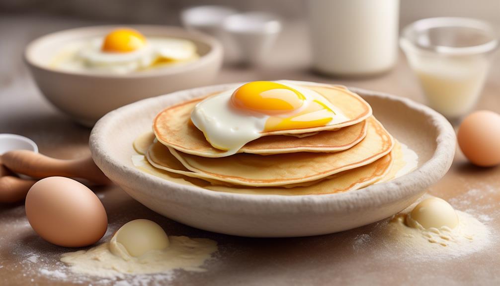 eggs impact on pancake texture