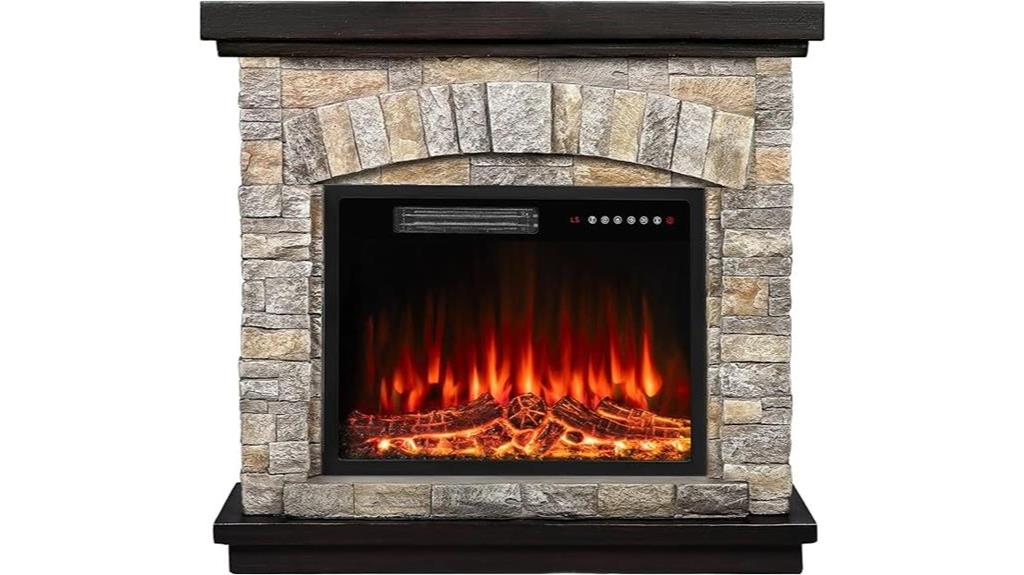 electric fireplace with mantel