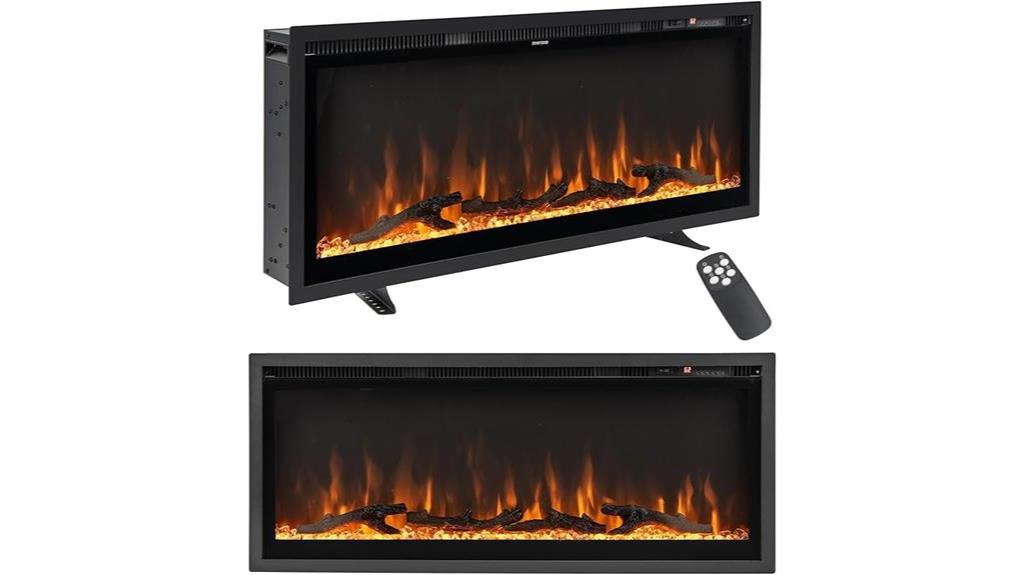 electric fireplace with remote control