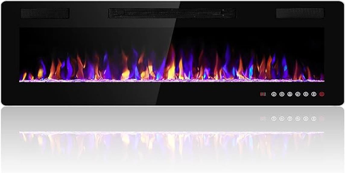 electric fireplace with timer