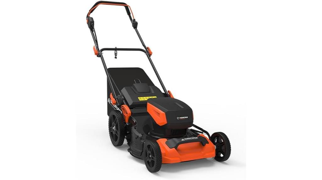 electric lawn mower with 19 inch cutting width