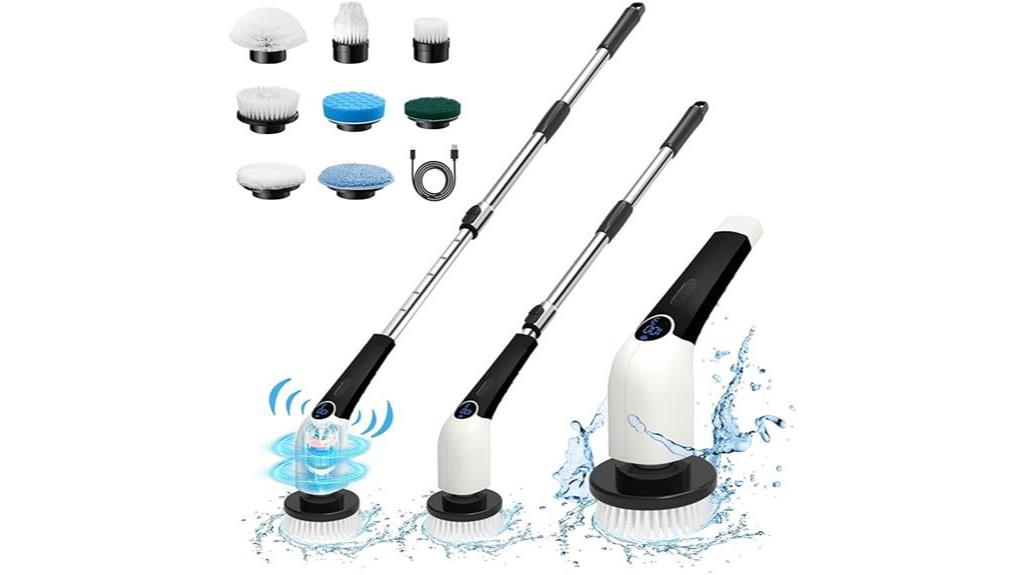 electric scrubber with brush heads