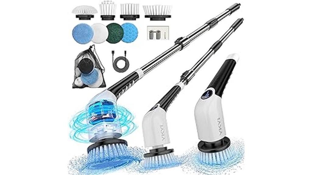 electric spin scrubber with replaceable brush heads