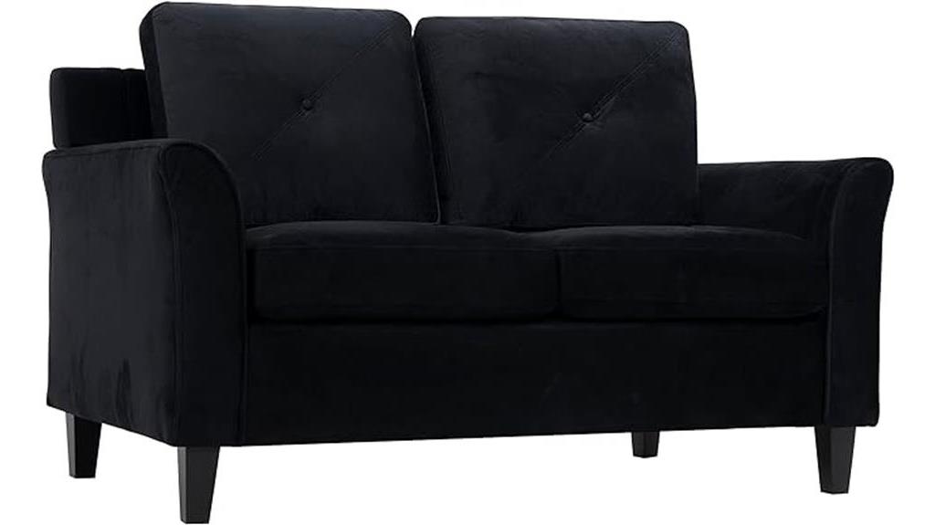 elegant button tufted loveseat