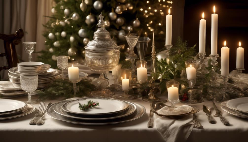 elegant colonial christmas table