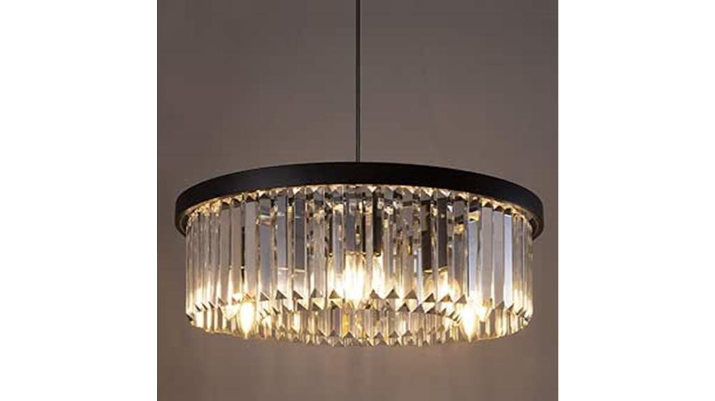 elegant crystal chandelier with 6 lights