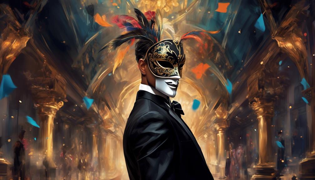 elegant masks and fancy attire