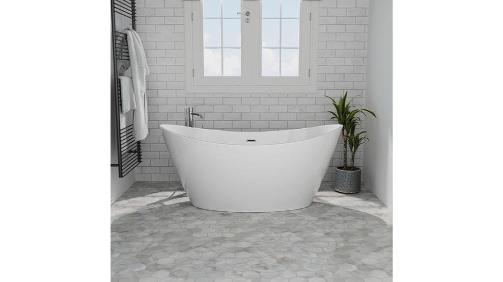 empava 59 free standing acrylic bathtub
