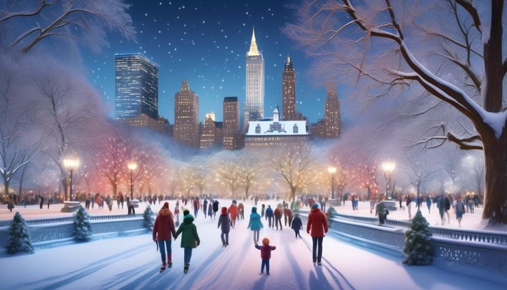 enchanting christmas atmosphere in central park