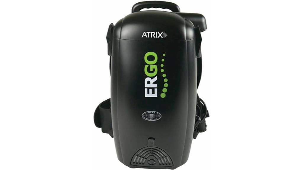 ergonomic black backpack vacuum