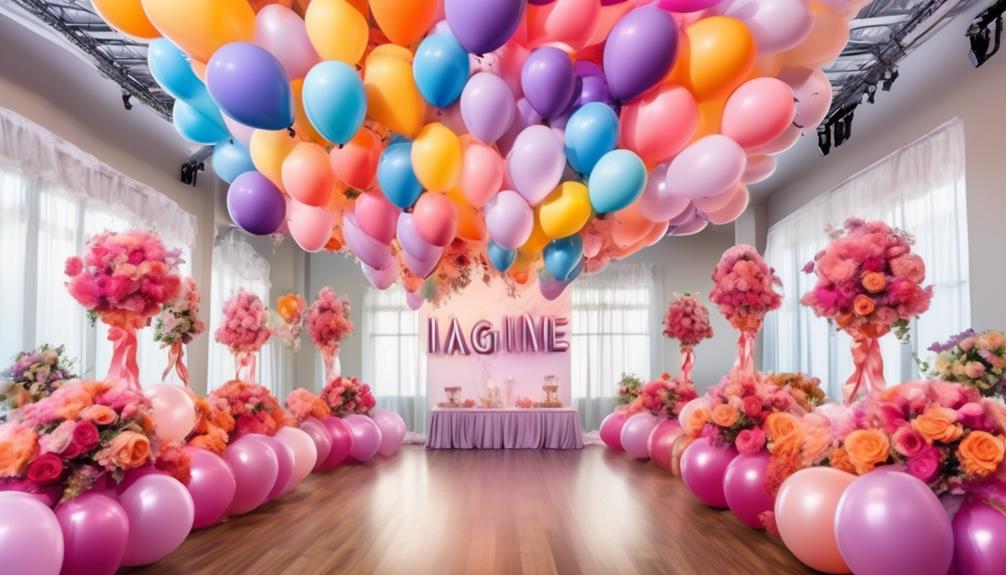 event decor with balloon bouquets