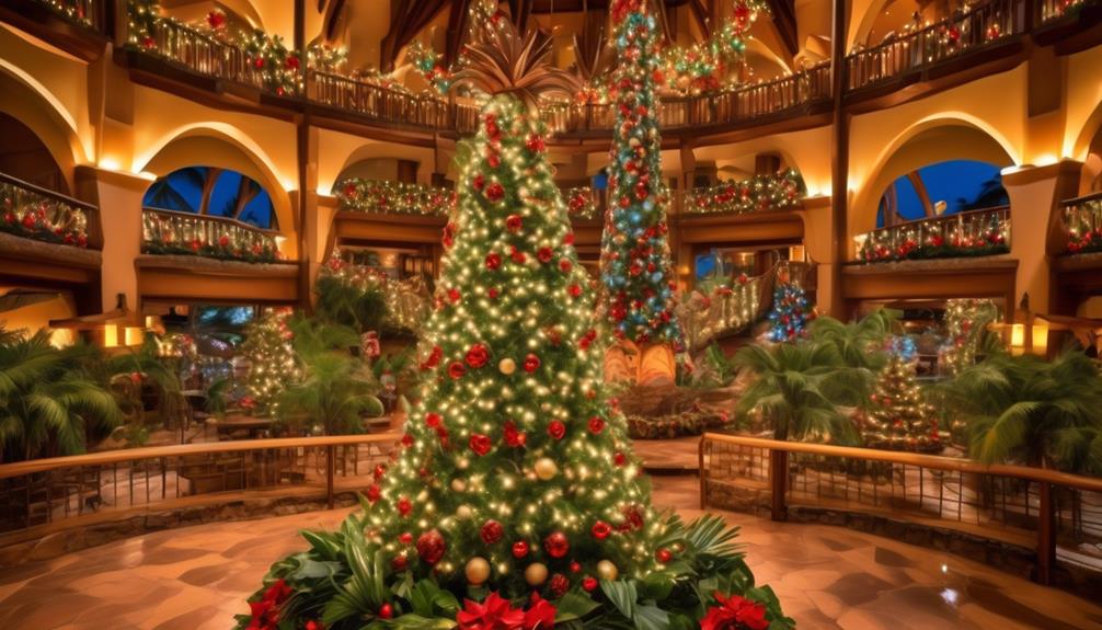 exquisite christmas decorations at aulani