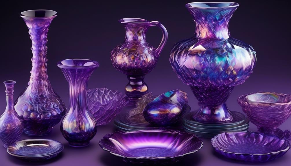 exquisite purple carnival glass