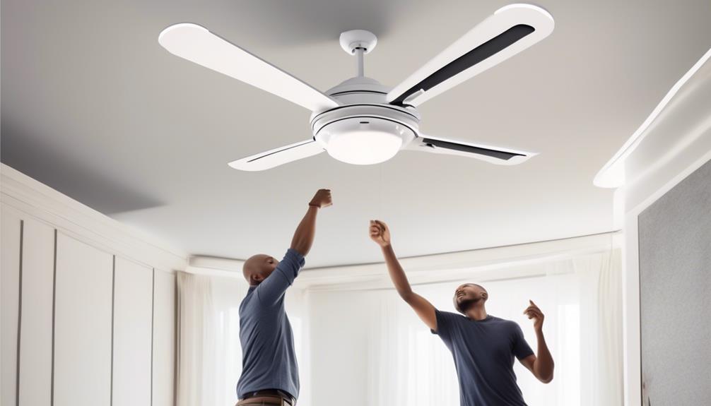 fan blade and light installation