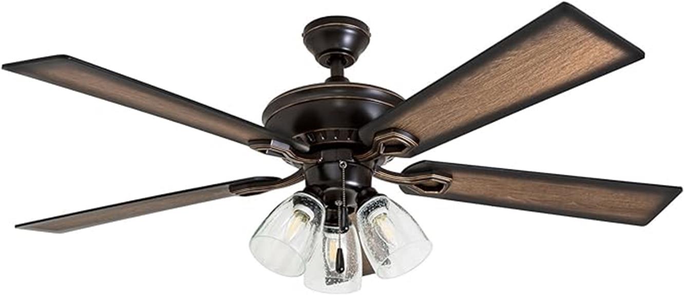 farmhouse ceiling fan with led light