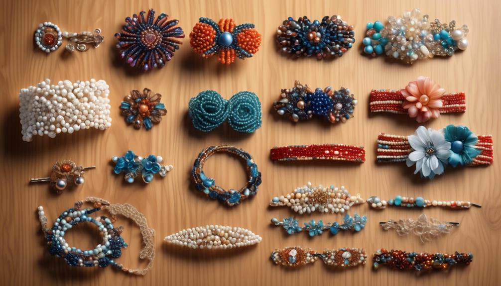 fashionable hair accessories with beads