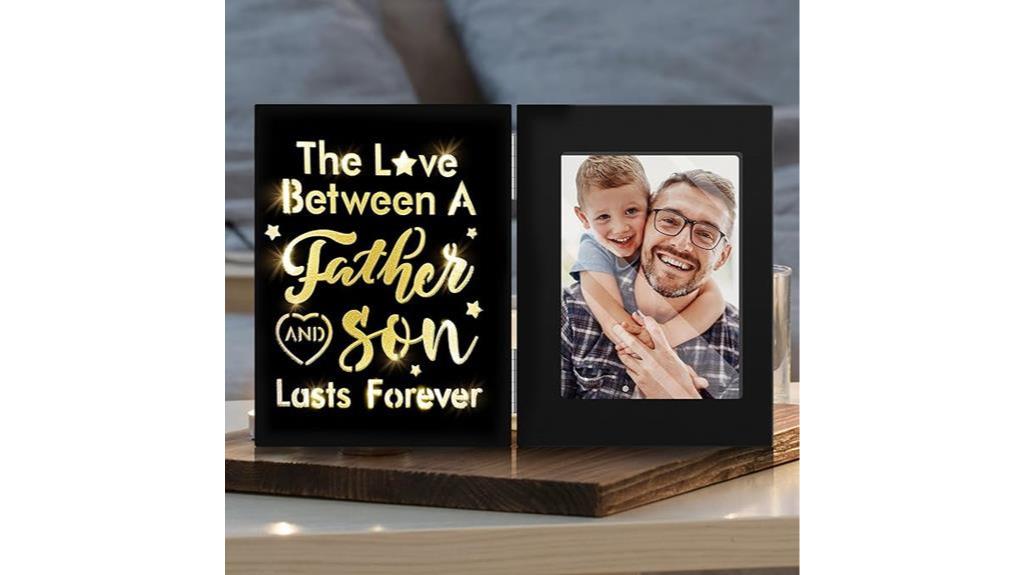 father son picture frame gift