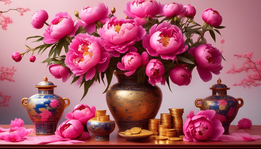 feng shui peonies good fortune