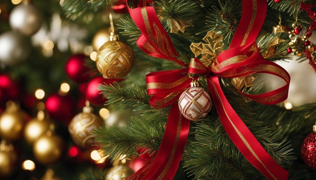 festive ribbon patterns for christmas tree decoration