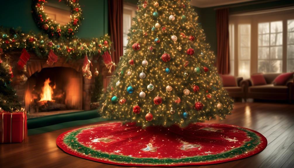 festive christmas tree skirt