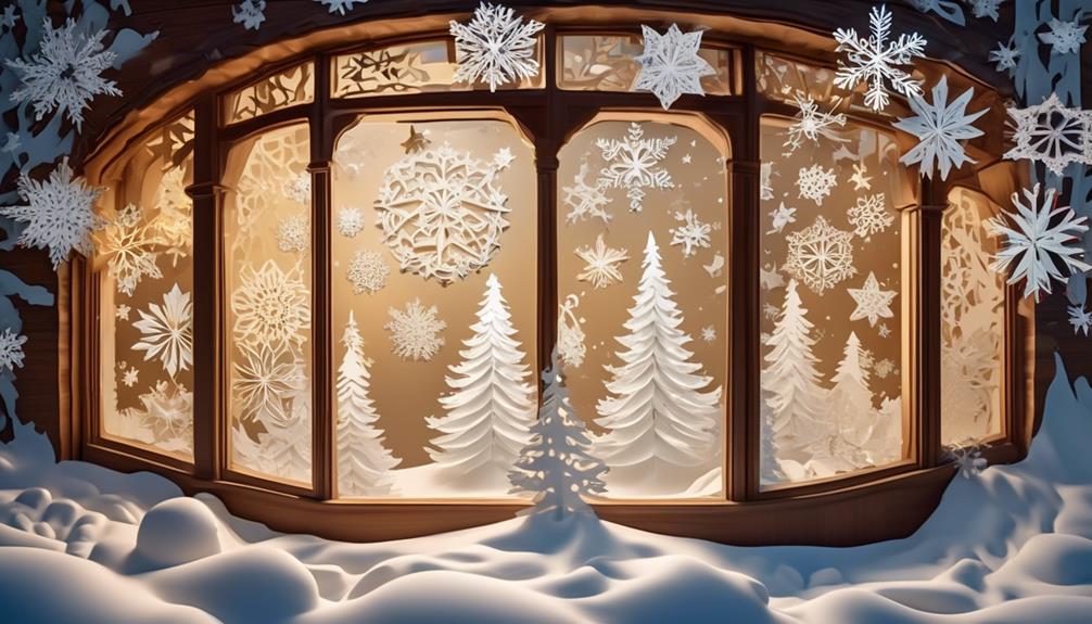 festive cut out window decorations