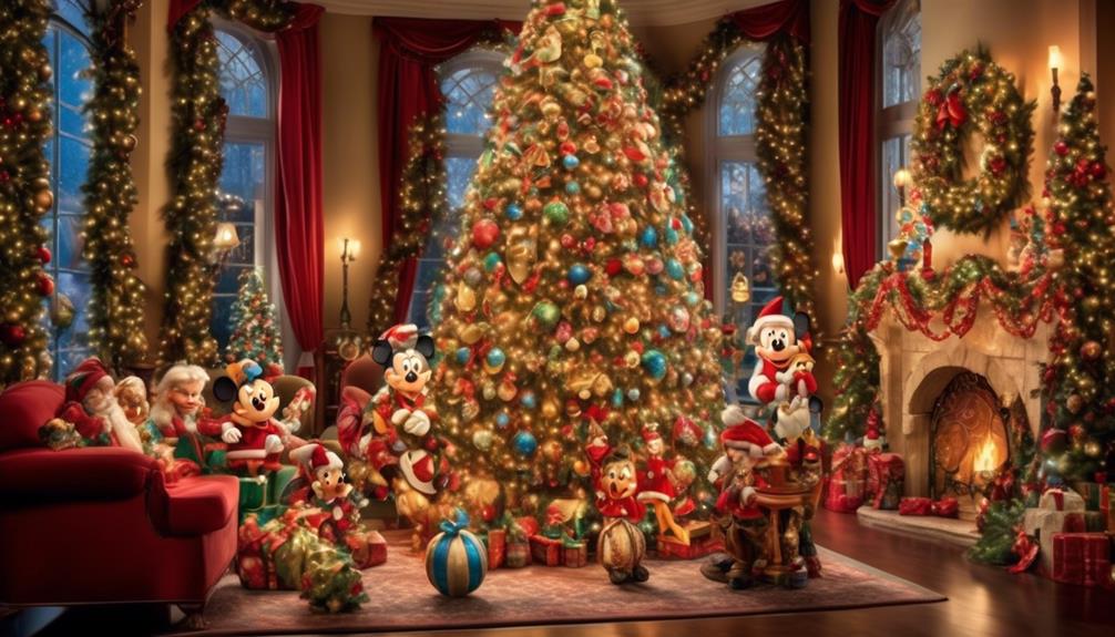 festive disney holiday decorations